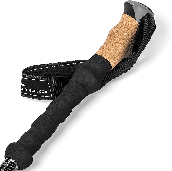 Cascade Mountain Tech Lightweight Aircraft-Grade Aluminum Trekking Poles with Extended Down Grip Plus Tip Kit