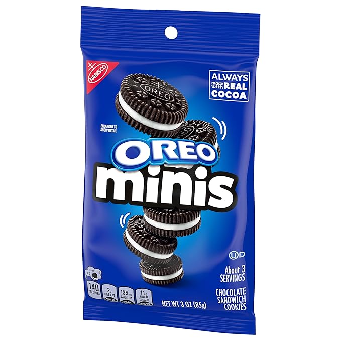 OREO Minis Chocolate Sandwich Cookies, 12 - 3 oz Bags