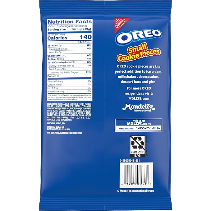 OREO Chocolate Sandwich Cookies Small Cookie Pieces, 24 - 1 lb Bags