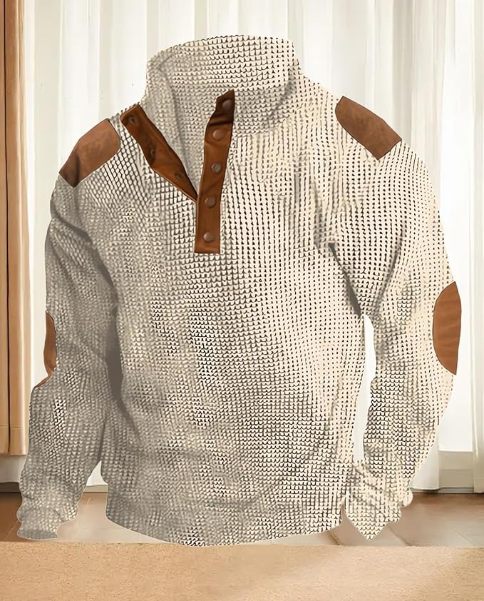 Western Sweatshirts for Men Aztec Retro Pullover Quarter Zip Sweatshirt Mens Stitching Color Fleece Sweatshirt