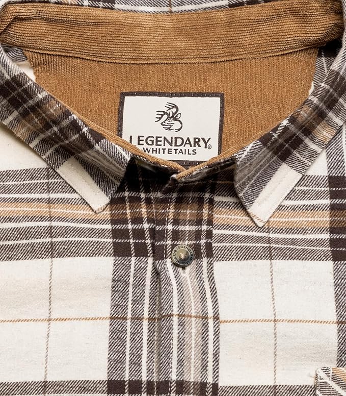 Legendary Whitetails Men's Flannel Shirt Long Sleeve Button Down 100% Cotton