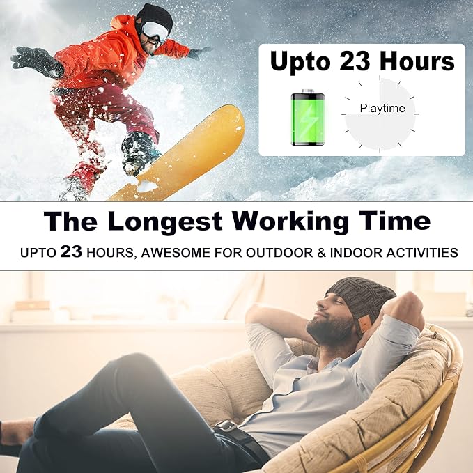 Bluetooth Beanie,Wireless Beanie Headphones Hat Unique Christmas Tech Gifts for Men Women Teen Boys Girls Stocking Stuffers