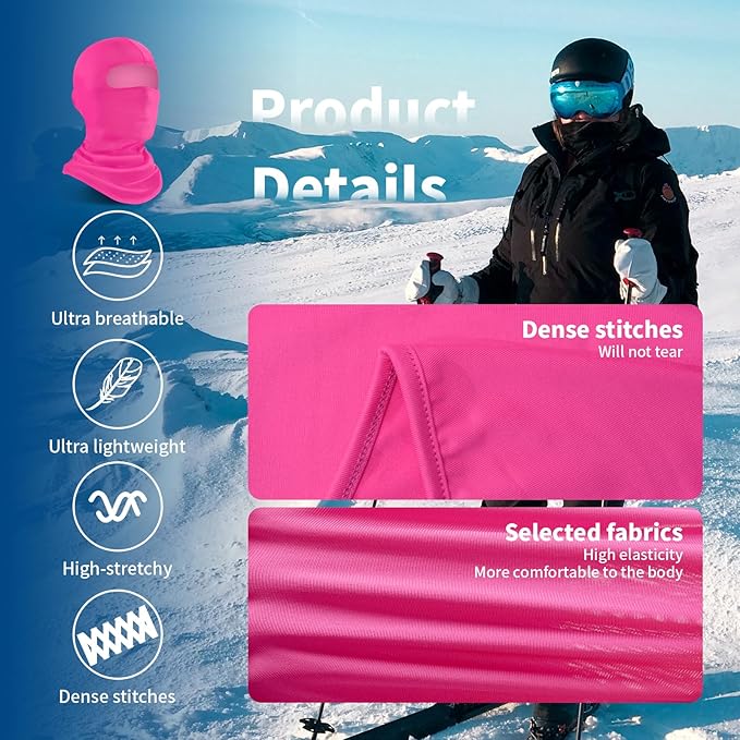 YESLIFE Balaclava Ski Mask for Men and Women, Winter Face Mask, Shiesty for Skiing, Snowboarding & Motorcycle