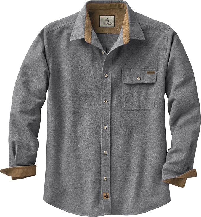 Legendary Whitetails Men's Flannel Shirt Long Sleeve Button Down 100% Cotton