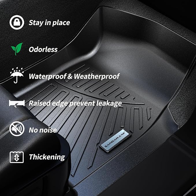 Floor Liners & Backrest Mat for 2025 2026 KIA Carnival Hybrid Version 8 Seat (Not Fit Pure Fuel),TPE All Weather Protection Car Floor Mats with Trunk Mat Covering The Backrest