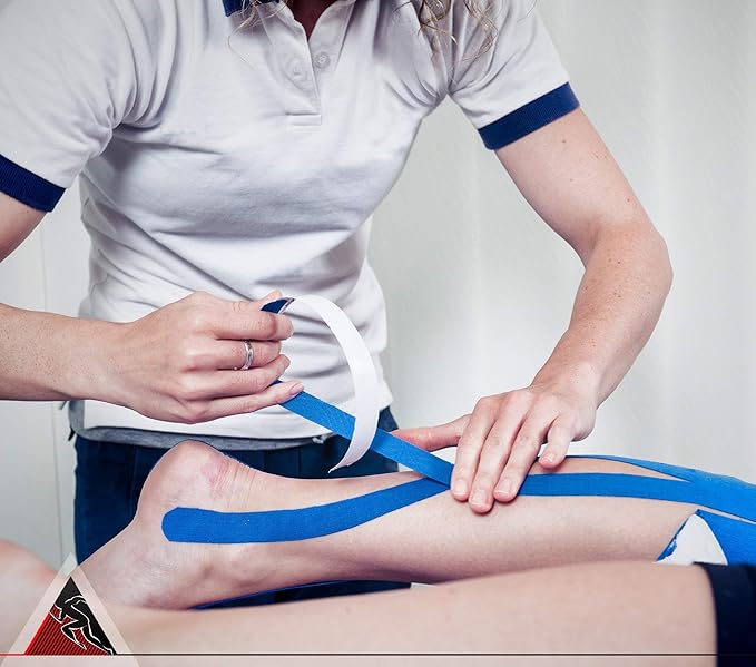 Starktape Original Kinesiology Athletic Tape. Professional Sports Tape for Ankle Wrist Knee Shoulder Muscles Joints. Latex Free, Waterproof, Stretchy, and Gentle on Skin. Up to 115 ft/Roll