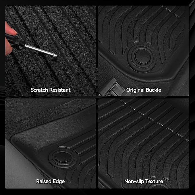Floor Mats for 2018-2024 Ford Expedition Max 7 Seats(2 Row Bucket Seat), Trunk Mat and Backrest Mat All Weather TPE Protector for Ford Expedition Accessories