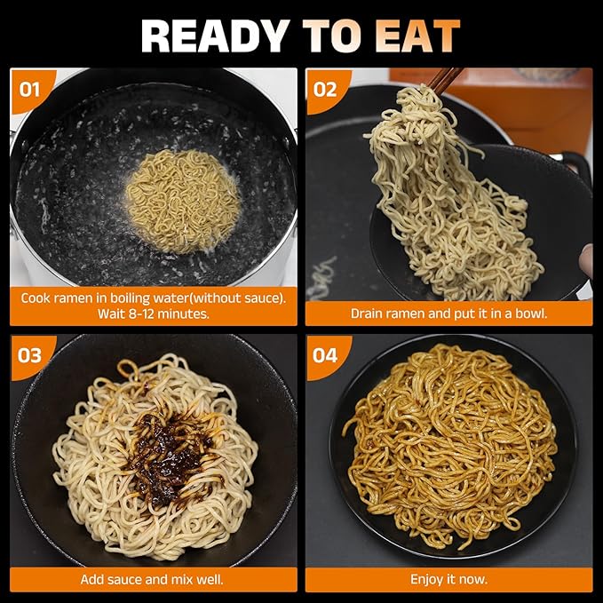HealSpot High Protein Instant Ramen, 30g Plant Based Protein, Low Fat, Low Carb, Non GMO, Keto Friendly, Plant Based Dry Mixed Ramen, 6 Packs of Hot Pot Flavor