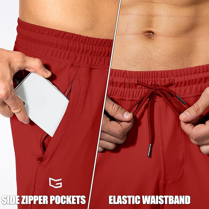 G Gradual Men's Sweatpants with Zipper Pockets Athletic Pants Traning Track Pants Joggers for Men Soccer, Running, Workout