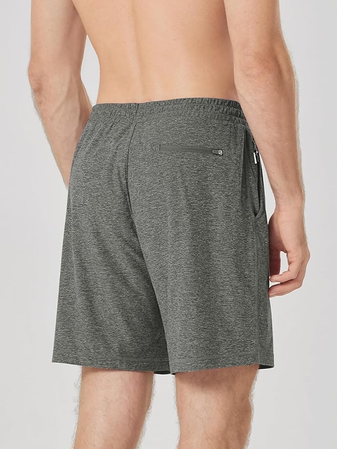 ODODOS Men's Performance Shorts 7" – Ultra Soft odSTRATUM Tech Everyday Shorts with Adjustable Waist and Secure Pockets