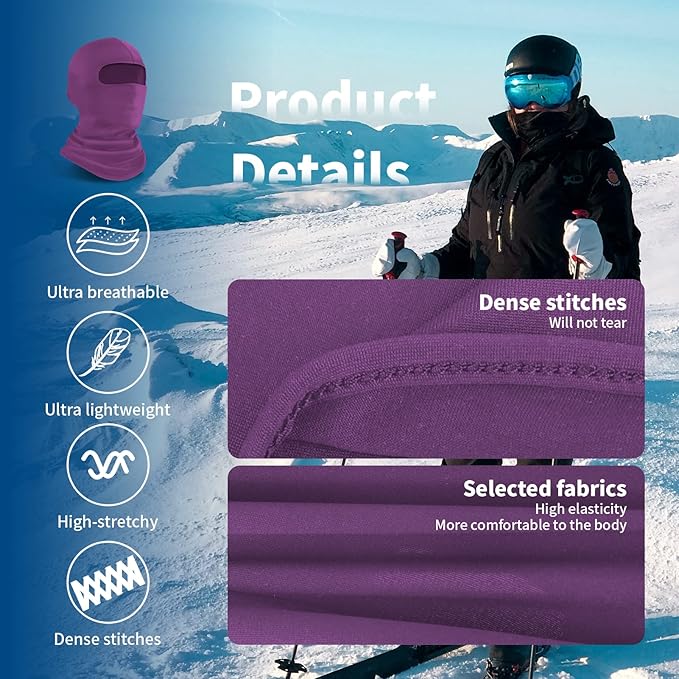 YESLIFE Balaclava Ski Mask for Men and Women, Winter Face Mask, Shiesty for Skiing, Snowboarding & Motorcycle