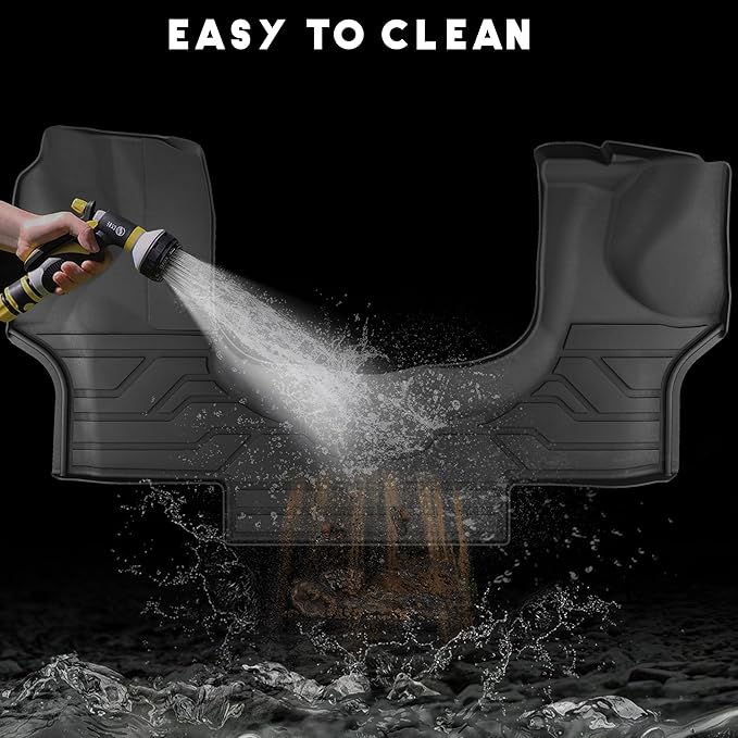 KARPAL Floor Mats for 2015-2025 2026 Chevrolet Express Van & GMC Savana Van 1500/2500/3500 Front Row, All-Weather TPE Custom Fit Floor Liners Car Accessories