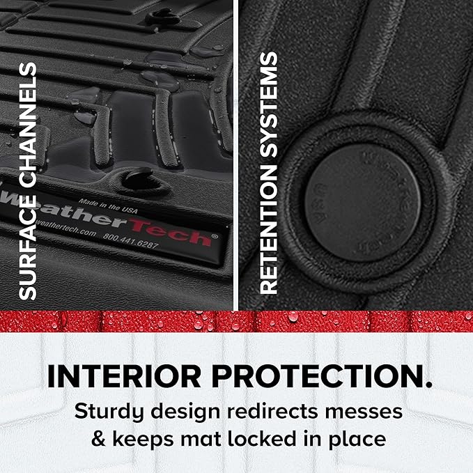 WeatherTech Custom Fit FloorLiners for Honda CR-V - 1st & 2nd Row (447371-444022), Black