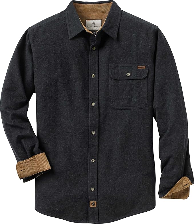 Legendary Whitetails Men's Flannel Shirt Long Sleeve Button Down 100% Cotton