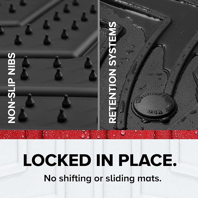 WeatherTech FloorLiner HP Custom Fit Floor Mats for Dodge Ram Truck 2500/3500, Ram 2500/3500-1st & 2nd Row (451545-1-2IM), Tan