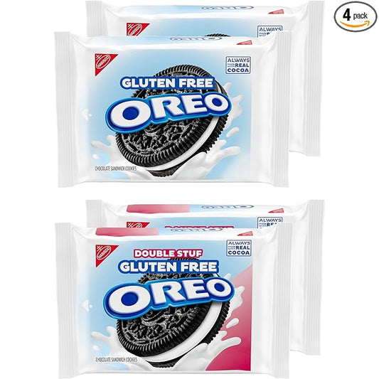 OREO Original & OREO Double Stuf Gluten Free Cookies Variety Pack, 4 Packs