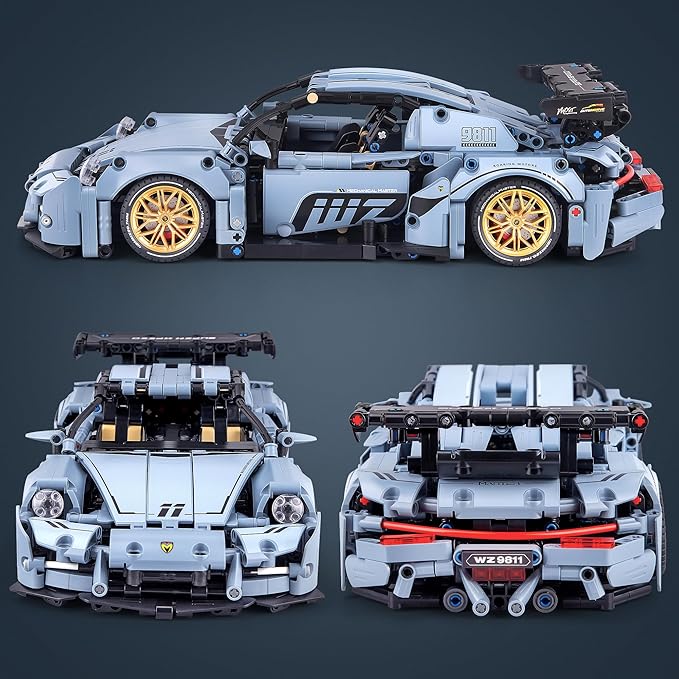 HIGH GODO Technic Car Building Blocks Set for Adults, 1465 Pieces 1:14 Super Sports Vehicle Model Building Kits, Racing Car Collectible Gifts for Men Teenagers Boys Aged 12+