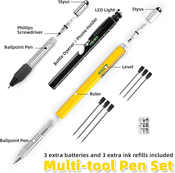 Stocking Stuffers,Gifts for Men from Daughter Son Wife, Multitool Pen 10 in 1 Multi Tool Gifts for Dad Men Grandpa Christmas Day Gifts from Son Husband's Gift Fathers Gift
