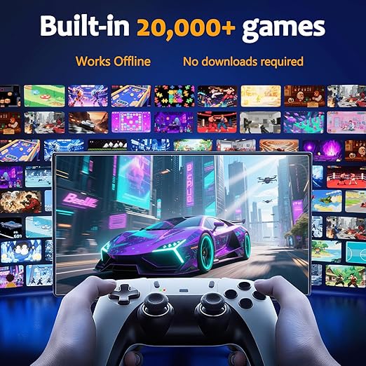 2026 New Retro Gaming Console, Retro Gaming Stick with 20,000+ Classic Game and 23 Game Emulators, Plug & Play 4K HDMI Output Game Console Stick with Dual 2.4G Controllers (64GB) for Christmas gifts