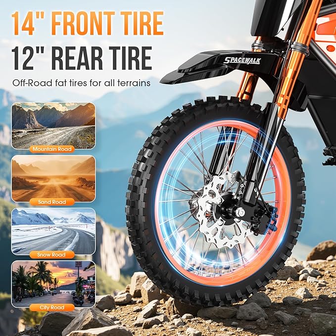 Adult Electric Dirt Bike, Electric Mountain Bike with 3000W Brushless Motor - 37.5 MPH, 48V/20Ah Removable Battery, Hydraulic Brakes & Full Suspension Electric Motorcycle for Teens 13+