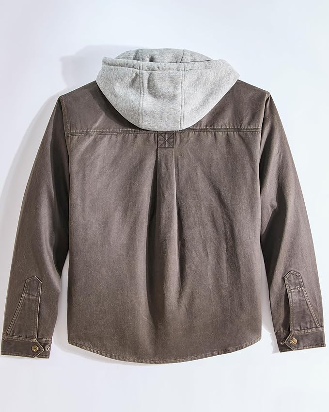 Venado Men's Smuggler Concealed Carry Chore Coat - Hooded Flannel Lined Jacket