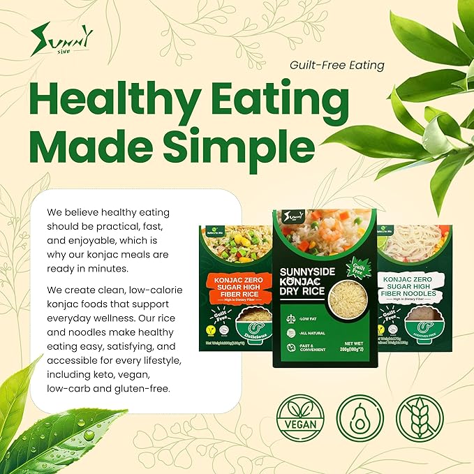 Konnyaku Noodles – High Fiber Keto Pasta Alternative, Vegan, Paleo, Low Carb, Sugar-Free
