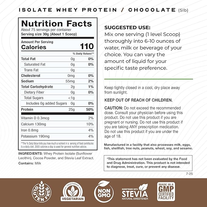 Muscle Feast Grass-Fed Whey Protein Isolate, All Natural Hormone Free Pasture Raised, Whey Isolate Protein Powder for Men and Women, Clean, Gluten-Free, Delicious Isolate Protein - Chocolate, 5lb