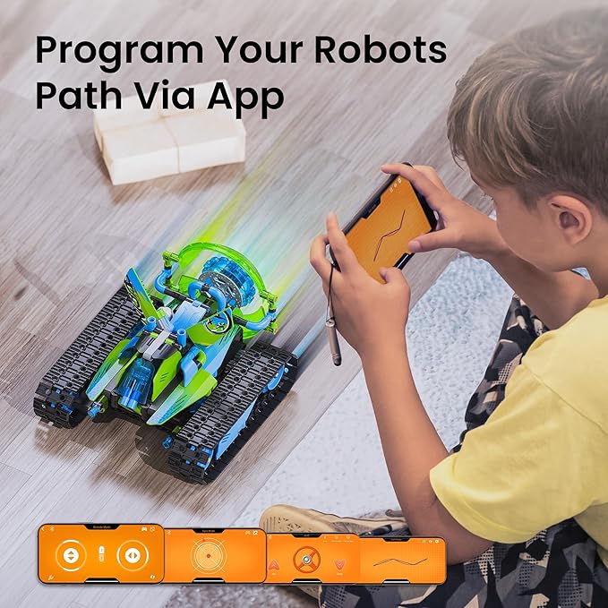 Sillbird Robot Car Building Kit with Remote Control STEM Gifts for Boys Ages 8-14, Technic Coding Stunt Racer Toys for Kids Birthday, Buildable 5in1 Models with 662 Pieces