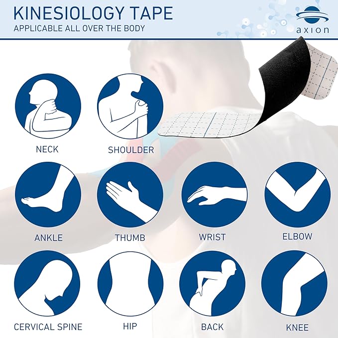 axion Kinesiology Tapes PRECUT Black Pink | 50 Pre-Cut Sport Tape Strips 10x2 in | Waterproof • Skin-Friendly • Elastic | Kinesiology Tapes Ideal for Sports