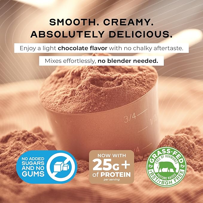Muscle Feast Isolate Grass-Fed Whey Protein, All Natural Hormone Free Pasture Raised, Whey Isolate Protein Powder for Men and Women, Clean, Gluten-Free, Delicious Isolate Protein - Chocolate, 2lb