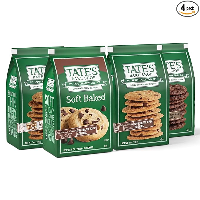 Tate's Bake Shop Chocolate Chip Cookies Variety Pack, 4 Bags