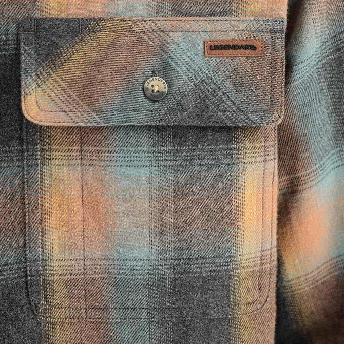 Legendary Whitetails Men's Flannel Shirt Long Sleeve Button Down 100% Cotton