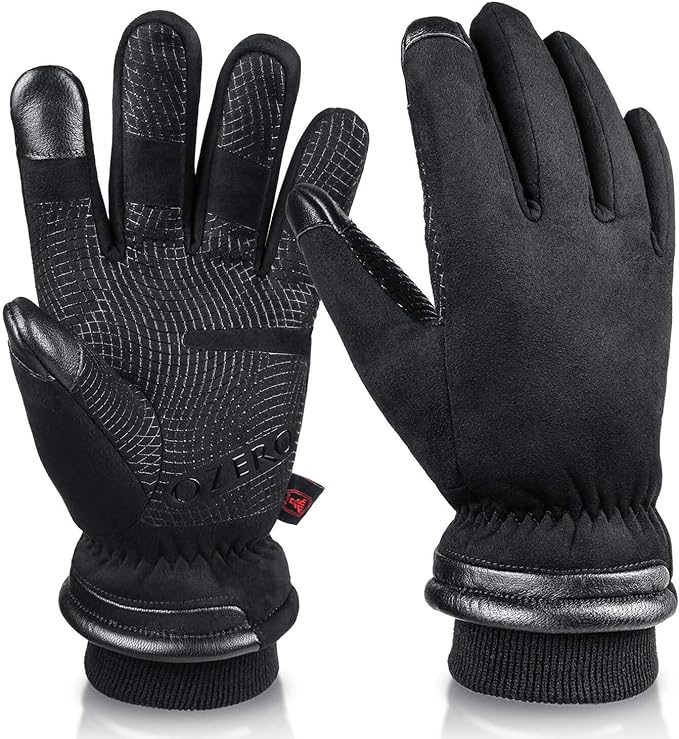 OZERO Waterproof Winter Gloves Men Women: Touchscreen Thermal Insulated Ski Snow Gloves Motorcycle in Cold Weather Warm Gifts