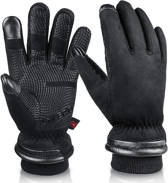 OZERO Waterproof Winter Gloves Men Women: Touchscreen Thermal Insulated Ski Snow Gloves Motorcycle in Cold Weather Warm Gifts