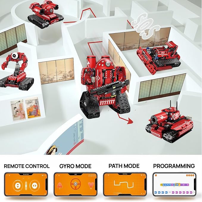 495-Piece STEM Robotics Kit for Kids 8-12 | Build 5 in 1 Robot, Excavator & Crane | Remote Control Engineering Kits, Blocks & Building Sets | Educational STEM Toys for Ages 8-14