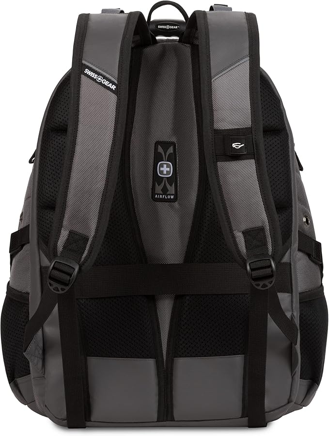 SwissGear 1900 ScanSmart 17” Laptop Backpack Stingray Ballistic – Reflective Tech Backpack with ScanSmart Compartment – Multiple Organizer Pockets & RFID Scan Blocking Technology