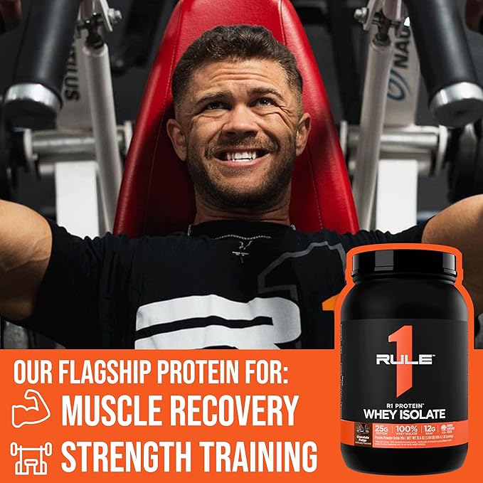 Rule 1 R1 Protein Whey Isolate - with 25g Protein & 6g BCAA Exclusively from Isolated & Hydrolyzed Sources for Workout Recovery (5 Pounds*, Pistachio Ice Cream)