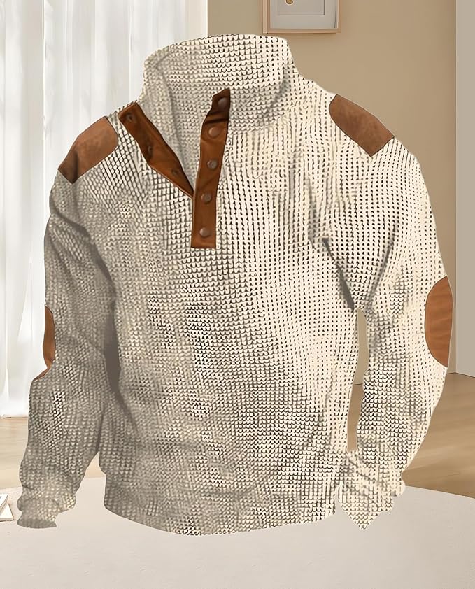Western Sweatshirts for Men Aztec Retro Pullover Quarter Zip Sweatshirt Mens Stitching Color Fleece Sweatshirt