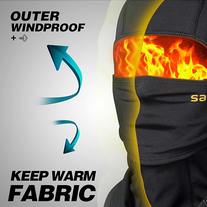 Balaclava Windproof Ski Mask Cold Weather Keep Warm Face Mask for Winter Motorcycling Ice Fishing Men
