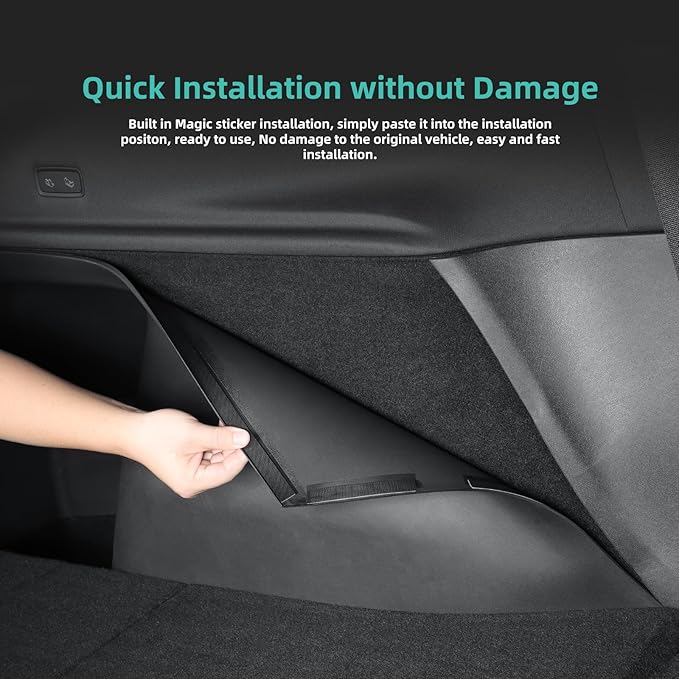 2025 2026 Model Y Juniper Rear Trunk Side Anti-Scratch Mats 4PCS TPE Waterproof Trunk Left & Right Panel Protection for Model Y Refresh Juniper Interior Accessories