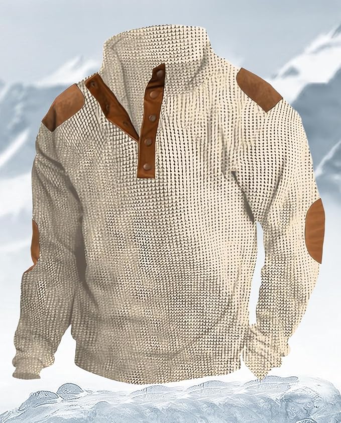Western Sweatshirts for Men Aztec Retro Pullover Quarter Zip Sweatshirt Mens Stitching Color Fleece Sweatshirt