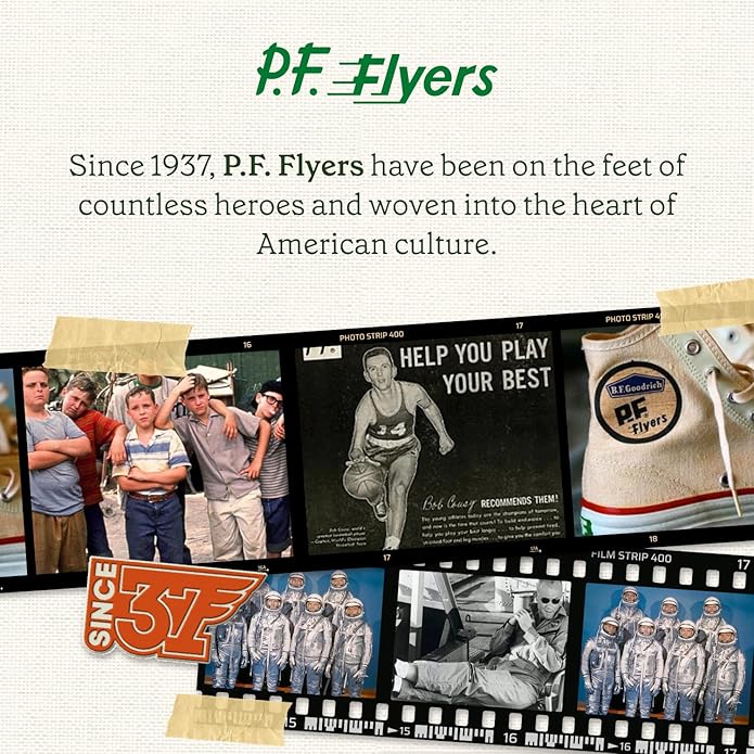 PF Flyers Center High Top Sneakers for Men and Women, Original Canvas Hi-Top Athletic Shoe, Unisex