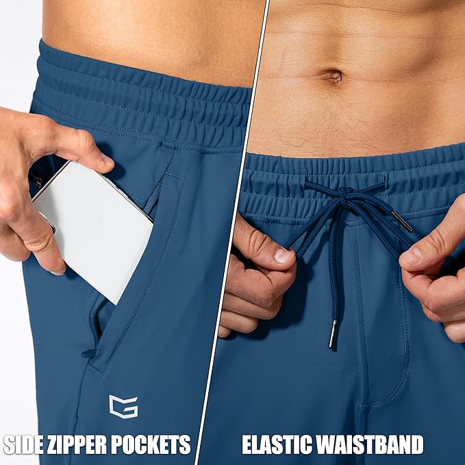 G Gradual Men's Sweatpants with Zipper Pockets Athletic Pants Traning Track Pants Joggers for Men Soccer, Running, Workout