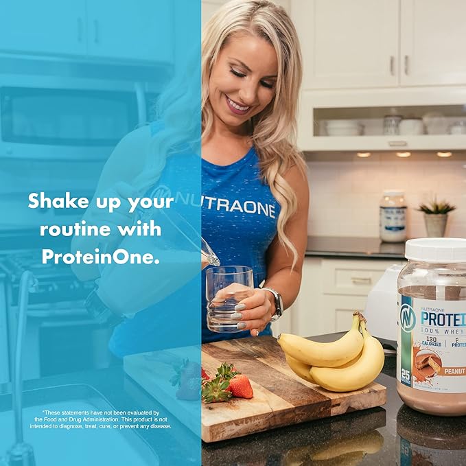NutraOne ProteinOne Whey Protein Promote Recovery and Build Muscle with a Protein Shake Powder for Men & Women (Cinnamon Square Cereal- 2 lbs.)