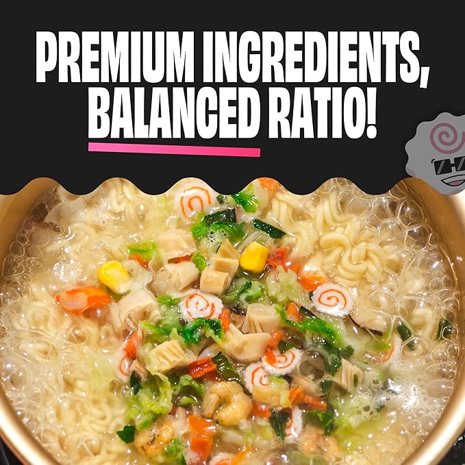 The Ramen Bae - Classic Seafood and Vegetables Mix, Dried Ramen Toppings - 14oz (14 oz., Classic Seafood and Veggie Mix)