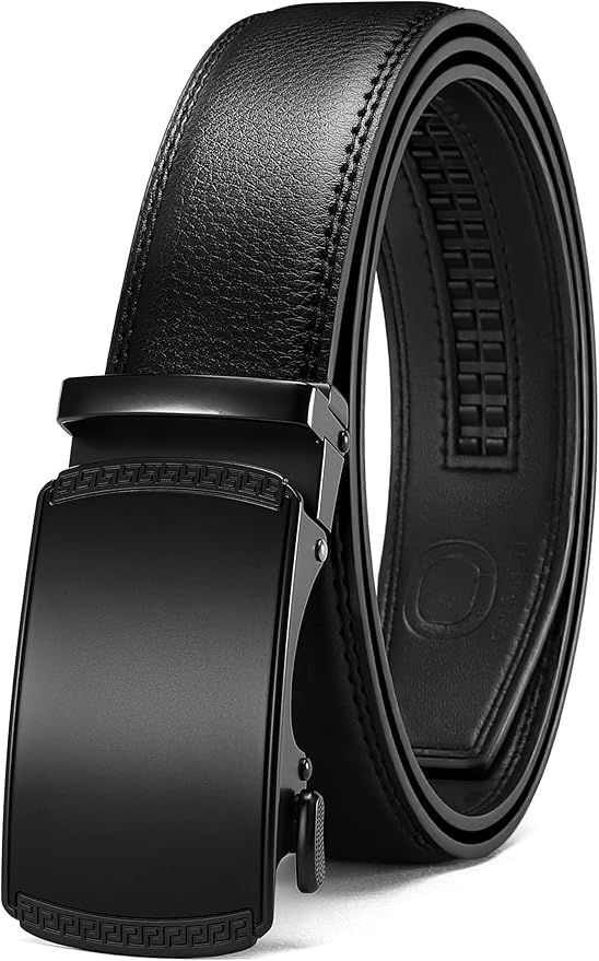 CHAOREN Mens Belt Leather Ratchet Belt - Customizable Fit, Effortless Style (35mm)