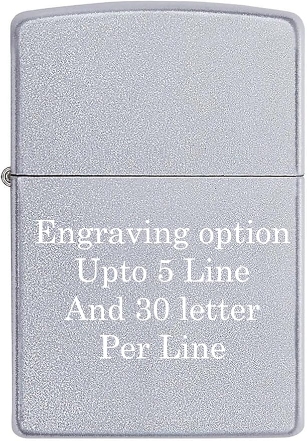 Customized Personalized ZIPPO Classic Windproof Oil Lighter Engraving (Satin)