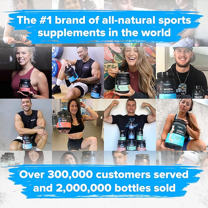 LEGION Whey+ Protein Whey Isolate from Grass Fed Cows - Whey Protein Isolate Powder Low Calorie, Non-GMO, Sugar Free, Lactose and Gluten Free, All Natural Protein Powder for Men & Women, 30 Servings