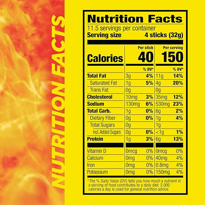 Slim Jim Smoked Meat Sticks, Original Flavor, 6g Protein Per Serving, Snack Size, 0.28 oz. (46 Count)