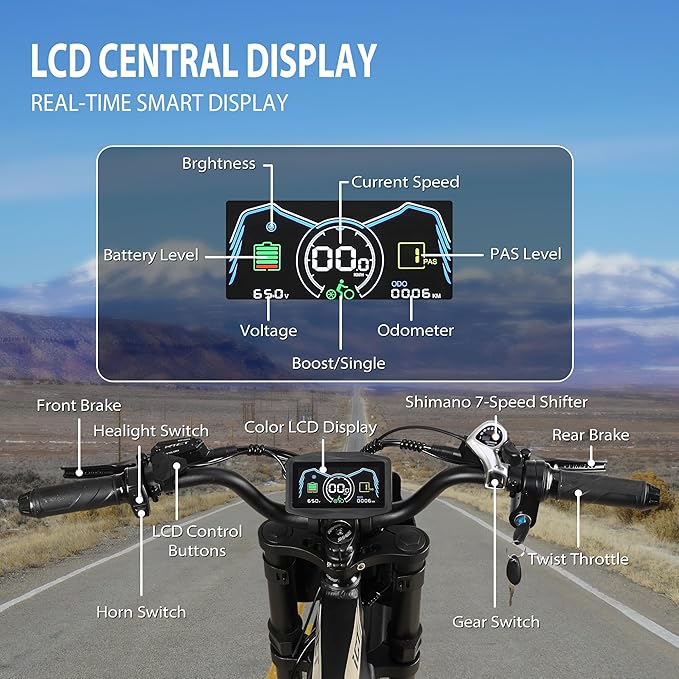 Tuttio-ICT-Electric-Bike for Adults-Teens Age 16+,2000W-60V-25AH Electric-Dirt-Bike, 170NM, 20" Fat-Tire-Electric-Motorcycle, Full Suspension E-Bike for Mountain Off-Road Commuter School Snow